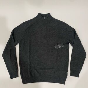 Christian Lacroix Men's Dark Charcoal Half-Zip Sweater